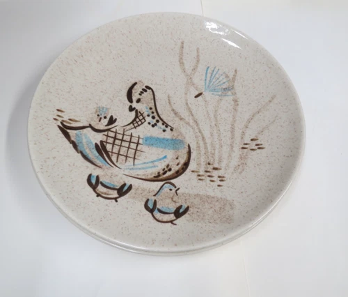 Vintage Set of 2 Bob White by Red Wing 11" Dinner plates