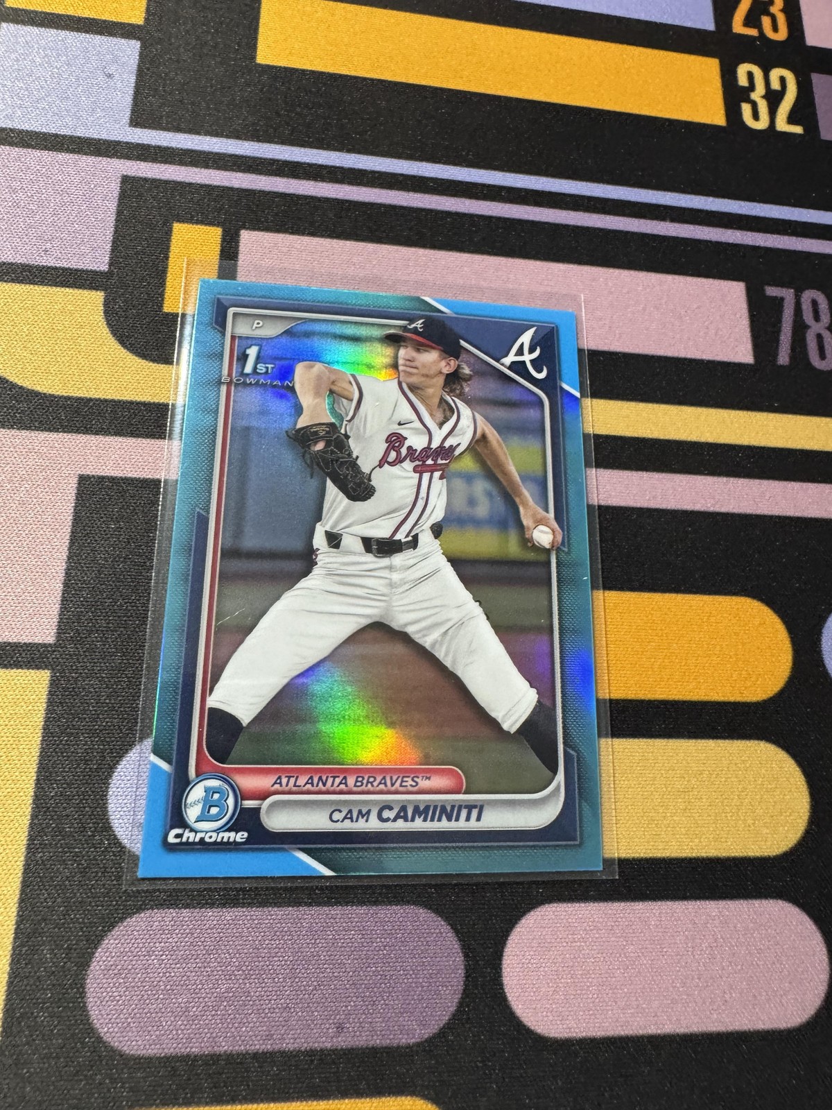 2024 Bowman Draft #BDC-20 Cam Caminiti Chrome Sky Blue Refractor