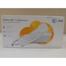 AT&T Trimline Telephone Caller ID/Call Waiting White Wall Corded Phone TR1909