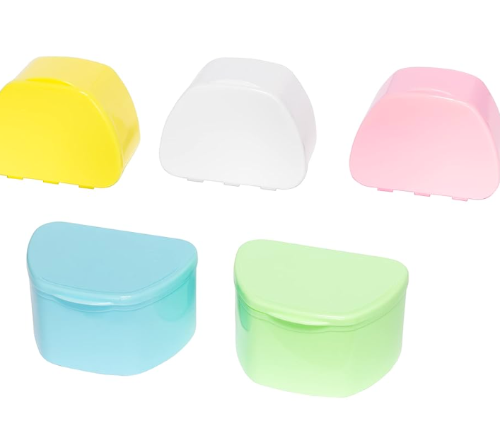 large Denture Case , mouthguard , oral appliance case  colour  sent at random x1