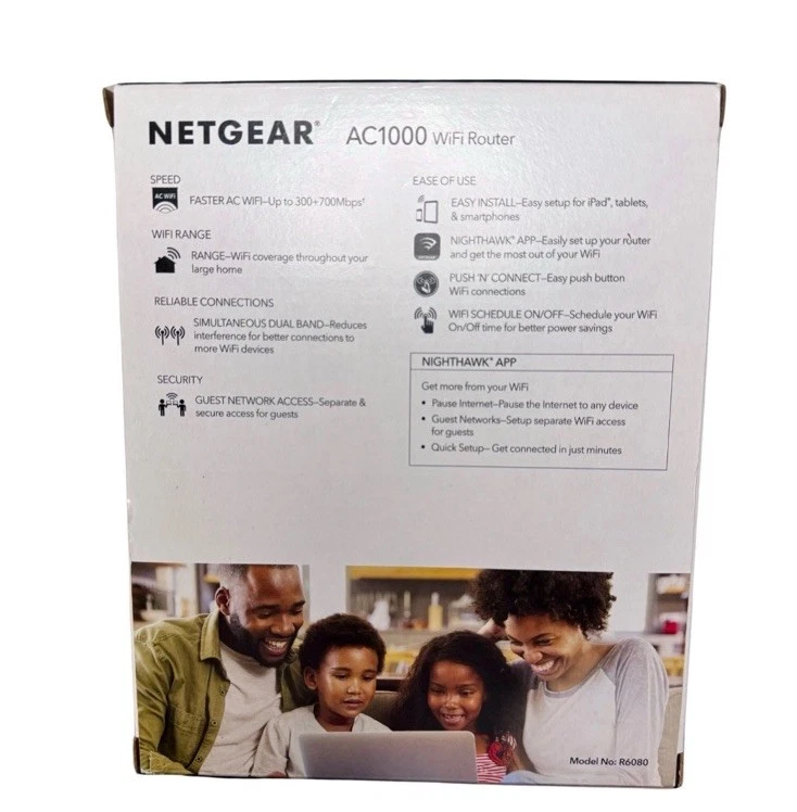 Netgear AC1000 WiFi Router Model No: R6080 New Open Box, 1000Mbps, Long Range - Image 2 of 4