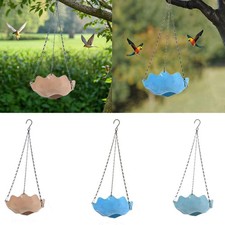 Hanging Bird Bath Water Feeder Plate Water Bowl with Chain Bird Feeder Birds