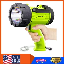Rechargeable Spotlight Flashlight with 1000,000 Lumen LED, IP67 Waterproof Lo...
