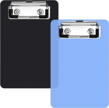 4" X 6" Small Clipboards, 2 PCS Mini Clipboard Blue and Black Clipboard Pocket C