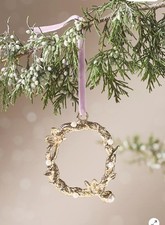 Anthropologie Aurelia Gold Pearl Monogram Letter  Q  Initial Ornament NWT