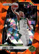2024 Panini Prizm WNBA Ice Orange Prizms Jewell Loyd Card #49