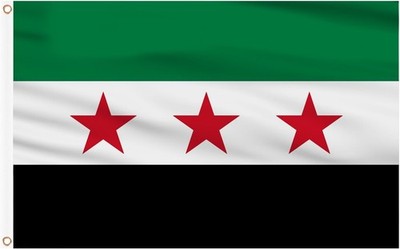 Syria Flagge 150 x 90cm, 1 Stück Syrian Fahne Leuchtenden Farben mit Messing