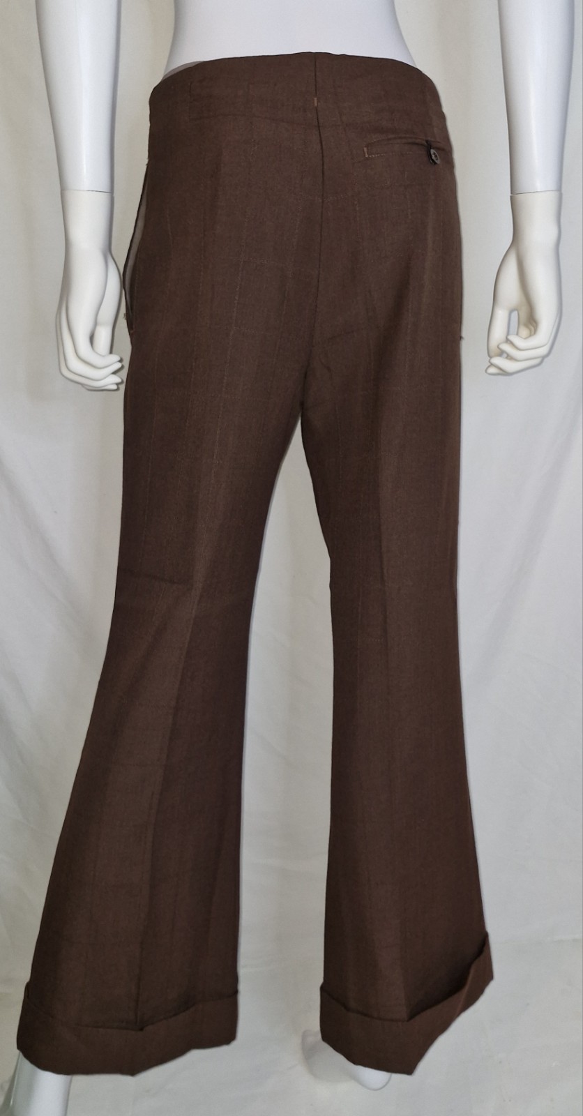 Vintage 1970s Flaired Check Trousers Retro 80s Flaires Flares image 6
