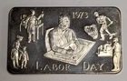 1 oz .999 Silver Vintage Art Bar ~ 1973 Labor Day ~ MEM / Mount Everest Mint