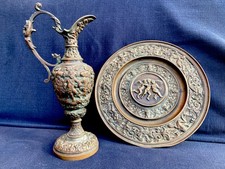 Brocca con Piatto in Bronzo - Fonderia Artistica A. Pandiani Milano XIX sec.