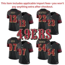 49ers Black 2025 Rivalries Vapor Limited MEN'S Stitched Jersey