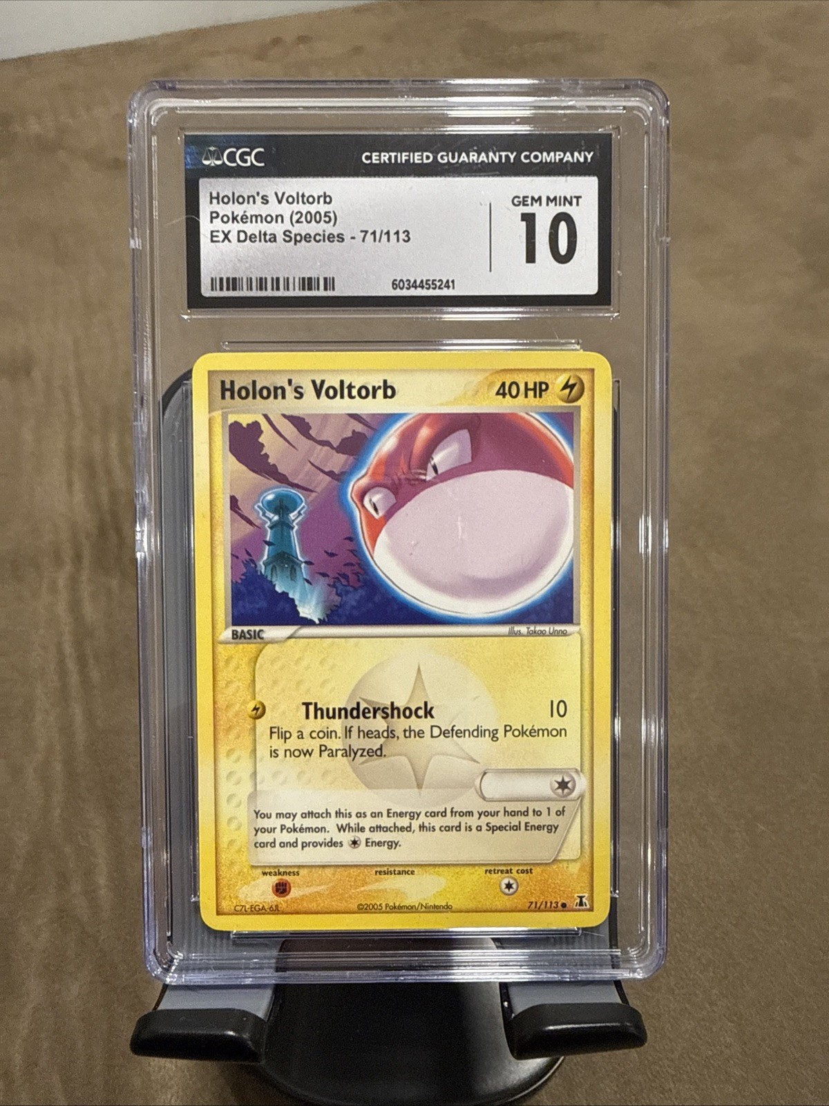 HOLON'S VOLTORB 2005 POKEMON EX RUBY & SAPPHIRE DELTA SPECIES 71 CGC 10