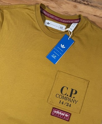 NWT Adidas Spezial  SPZL x C.P. Company Bronze Yellow Cotton Pocket T Shirt S