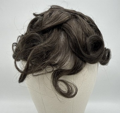 Men s Toupee Human Hair Wavy Replacement #4 Bronde 7  Length NEW! Total Cove