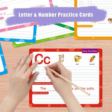 ABC Handwriting Drawing Practice Cards,Alphabet  Number Dry Erase Board for ...