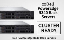 2x Dell PowerEdge R340 Server | Cluster Ready | RAID | Business / Virtualization