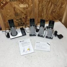 AT T CL82407 DECT 6.0 4-Handset Cordless 4 Handsets Silver/Black