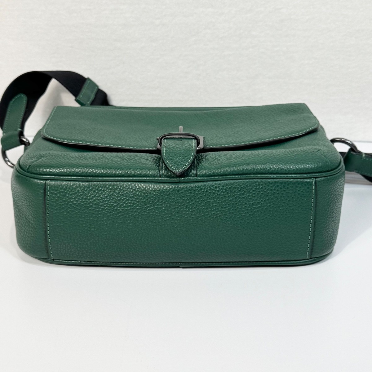 Coach Hudson Crossbody Bag Purse Dark Pine Green Leather C5399 | eBay