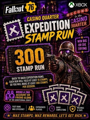 Fallout 76 XBOX -300 Stamp Run Expeditions Fast Safe Delivery