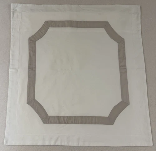 Ralph Lauren Euro Sham One Suite Framed Pique Mink Hotel Luxury Washed Once