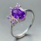 Handmade Natural Amethyst Ring 925 Sterling Silver Size 6 /R461784