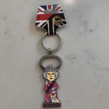 Queen Elizabeth Souvenir Key Chain Bottle Ope...
