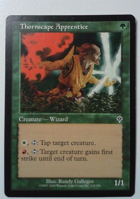 Thornscape Apprentice *Common* Magic MtG x1 Invasion MP