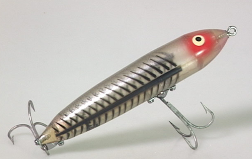 Leurre de pêche vintage Heddon 3ème Zara Spook couleur claire