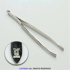 *WHOLESALE!* 12X! NEW FILAX 3-1/8" FLAT TIP Tweezers *Made in Germany* 