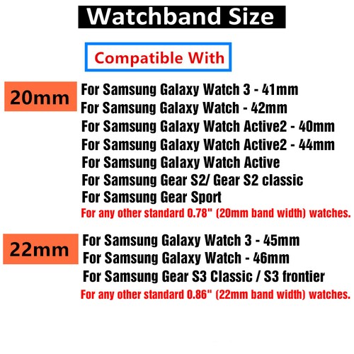 Genuine Leather Strap Band for Samsung Galaxy Watch 3 41/45mm 42/46mm Gear S3 - Picture 6 of 17