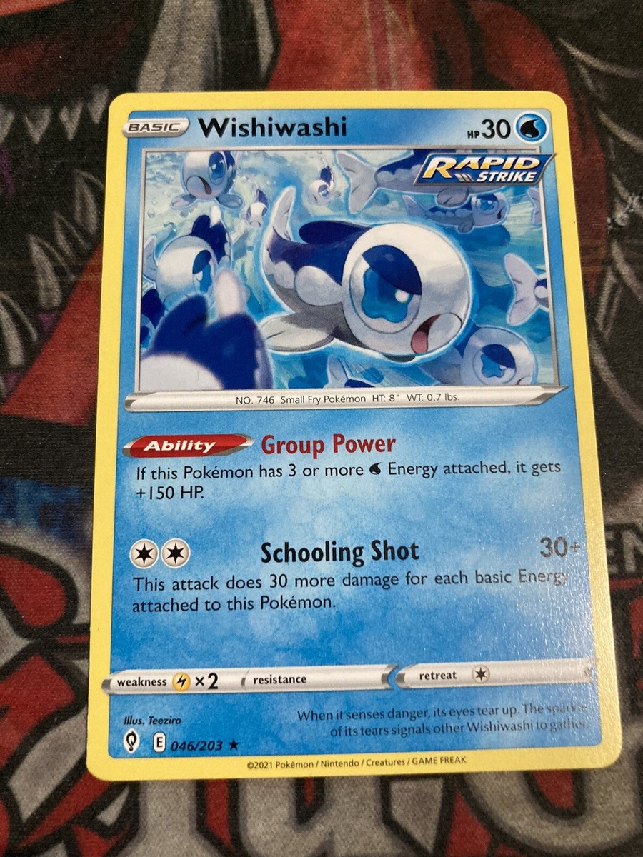 Pokémon TCG Wishiwashi Evolving Skies 046/203 Regular Rare-NM | eBay