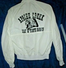 Vtg 70's Apache Creek NM Deaf  Youth Ranch Tony Lama full zip jacket sz S