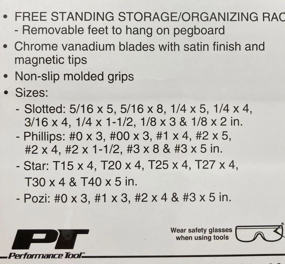 26 pc screwdriver set/ with storage rack - Image 2 of 2