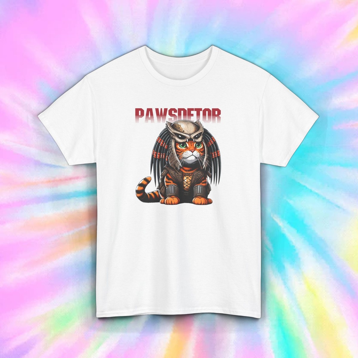 Pawsdetor Cat Shirt S-5XL Predator Parody Funny Cat Lover Gift Tee