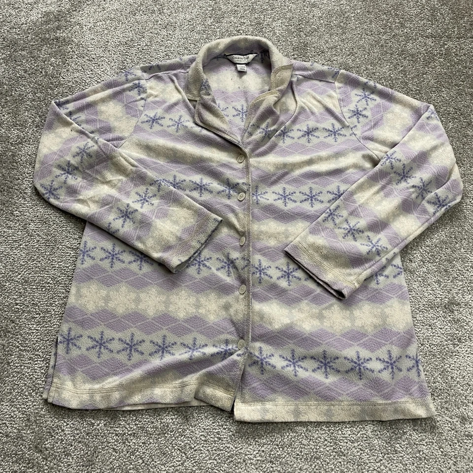 Conjunto de pijama Charter Club Intimates de 2 piezas para mujer mediano polar púrpura vacaciones Foto 2 de 4