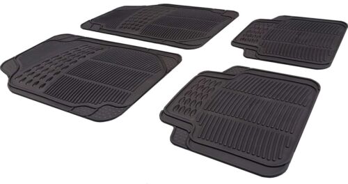 Car Black Rubber Front/Rear Floor Mats For Kia Picanto 2004-2016 - Picture 1 of 6
