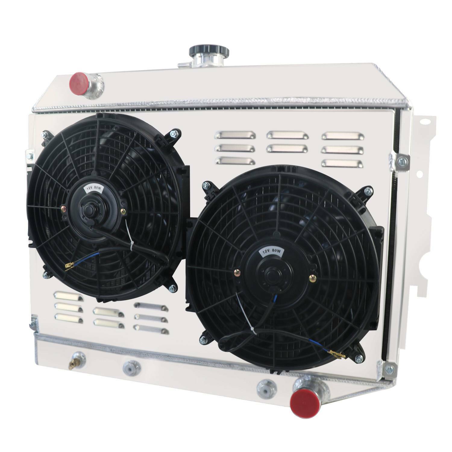 4-Row Aluminum Radiator+Shroud Fan For 1970-1974 Dodge Challenger Mopar V8