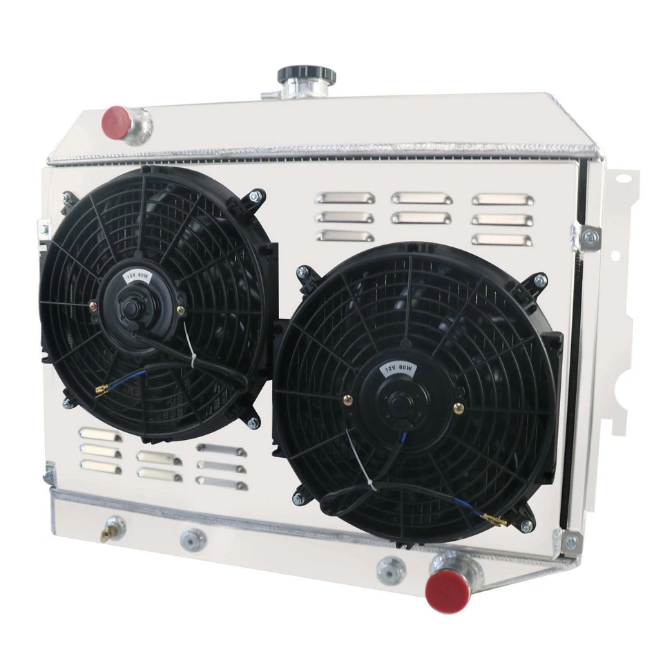 ASI 3 Row Radiator+Shroud Fan+Relay For Dodge Coronet 26" Wide 1970-1974 Mopar - Изображение 2 из 4