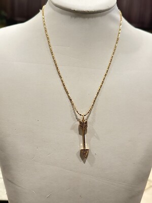 Baublebar Arrow Necklace Gold Tone 