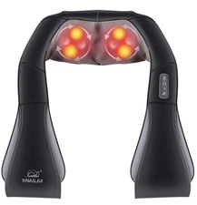 Snailax SL-632 Neck and Shoulder Shiatsu Massager with Heat - Black