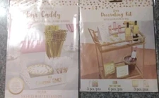  Bar Decorating Kit, Gold/White Party Supplies, 12 Pieces AND Bar Caddy 1 Piece