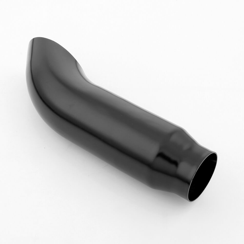 Black 2.25" Inlet Turn Down Exhaust Tip 3" Outlet Straight Cut Round eBay