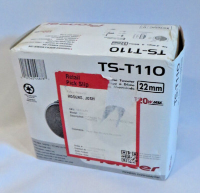 Pioneer TS-T110 - 7/8'' - 120w Max Power PPTA Hard Dome Tweeters