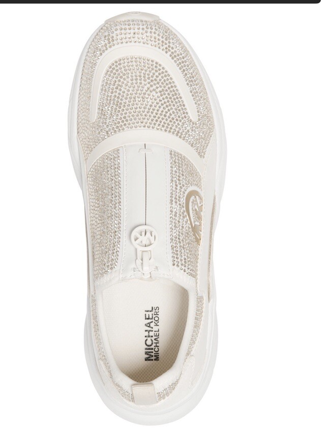 Michael Kors Sami Zip Trainer rhinestone Brand New Size 7