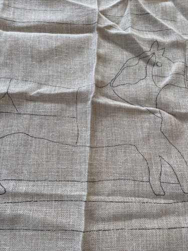 Rug Hooking Pattern Linen Rugwool Studio Small Toy Horse 26x36 - Picture 4 of 8