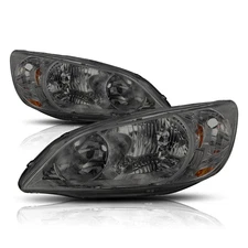 For 04-05 Honda Civic JDM Headlight/Lamps Replacement Smoked Housing Amber Side