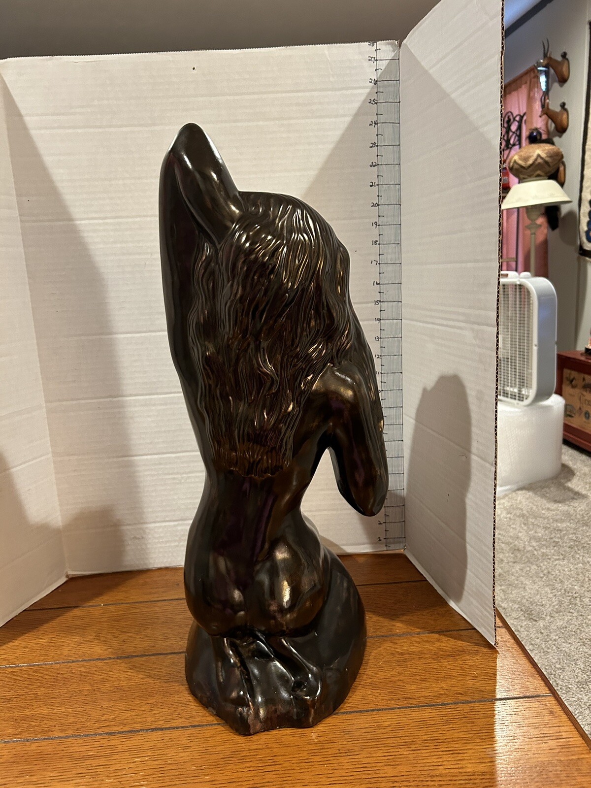 Classic Seated Pose Nude Female/Woman Ceramic Statue/Sculpture Large 22