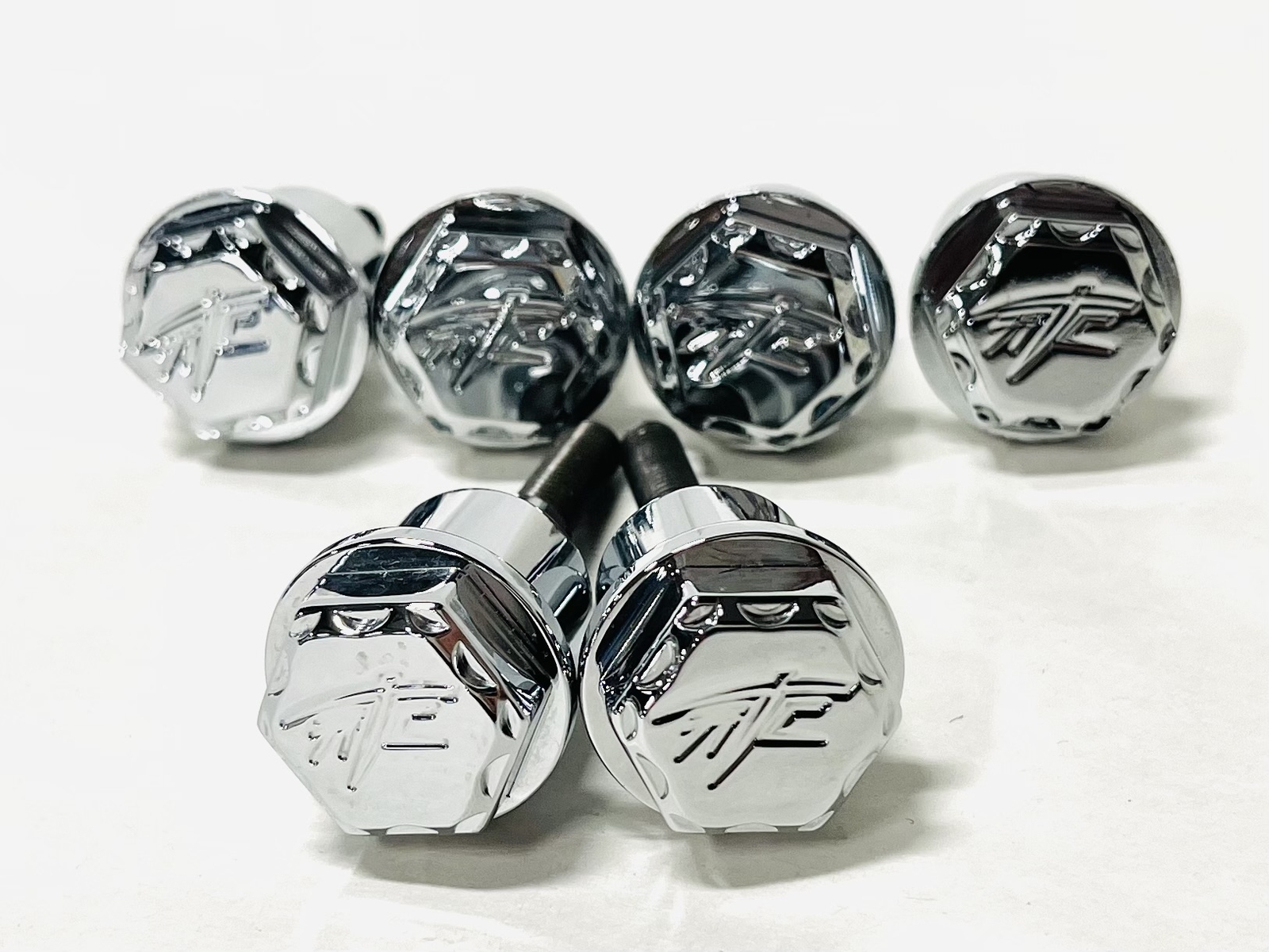 BUSA ATC ENGRAVED CHROME FRONT FENDER BOLTS (6) 99-07 SUZUKI HAYABUSA
