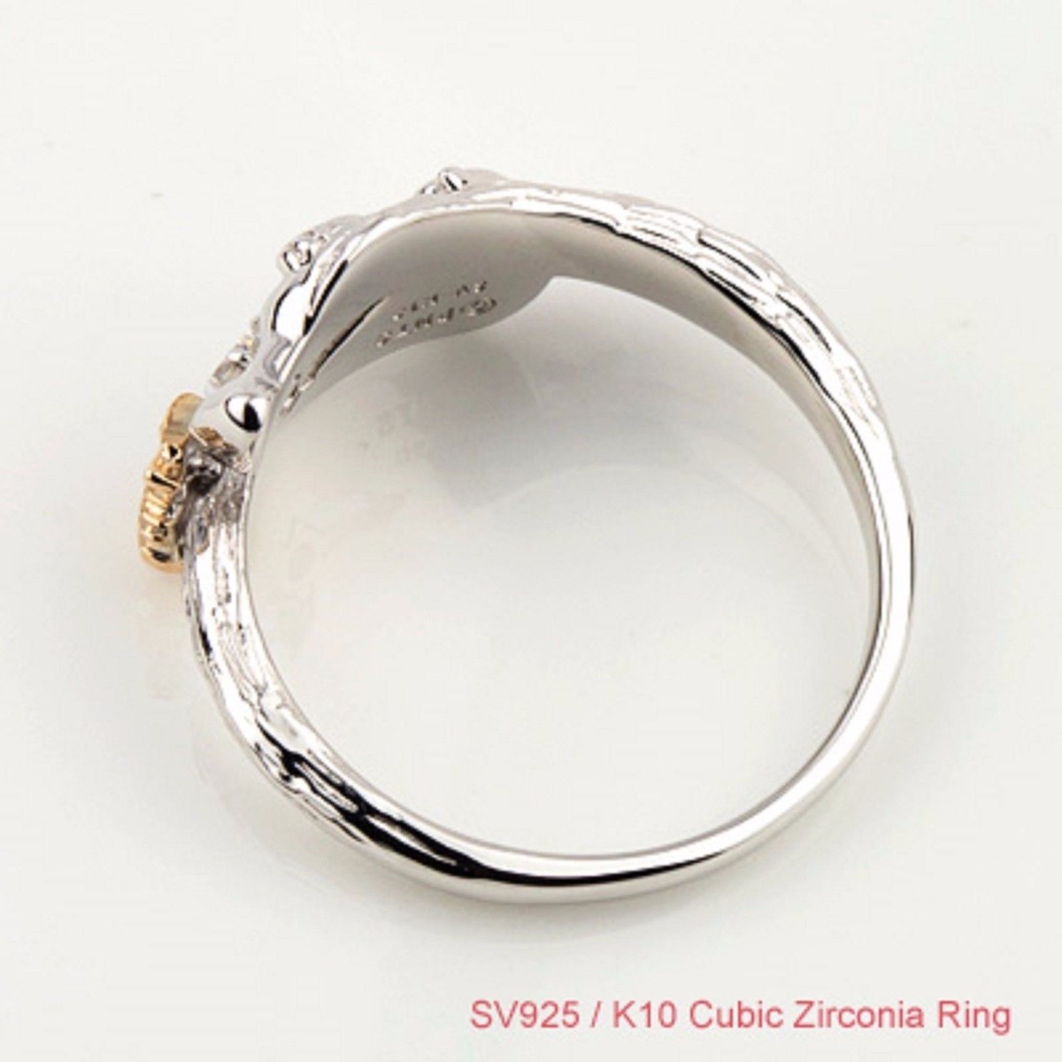 Snoopy Peanuts wood stock 10K SV925 silver Ring jewelry