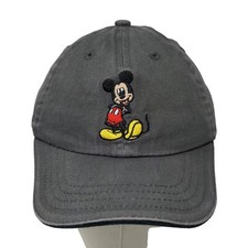 Disney Boy's Stretchy Hat Gray Size Small Embroidered Mickey Mouse Logo Cotton